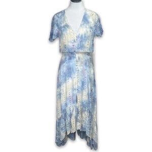 YFB Young Fabulous & Broke Costa
Maxi Dress M Tie Dye Eyelet Lace